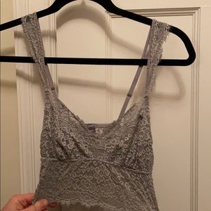 gray, lace, bralette